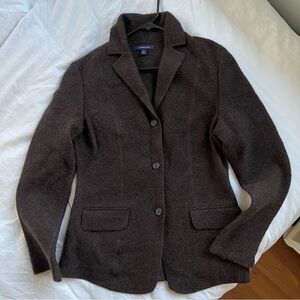 100% Wool Three Button Fitted Blazer